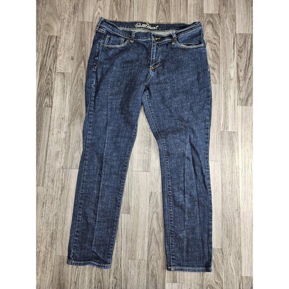 (3/$35) Old Navy Jeans Womens 12 Blue Sweetheart Stretch Denim Mid Rise Straight - Picture 1 of 12